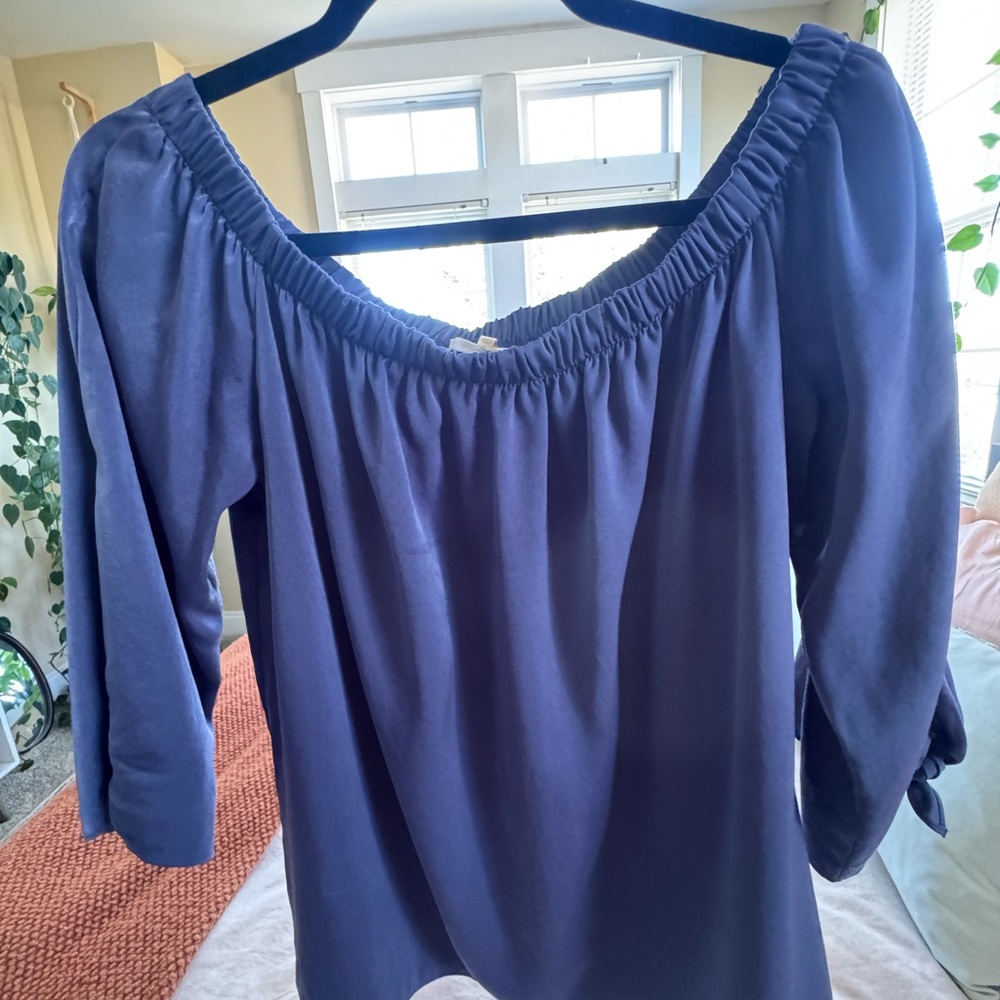 Soprano Off-Shoulder Blue Blouse